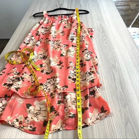 LIKE NEW! Torrid coral floral hi-lo georgette tank top 5X - Picture 8 of 11